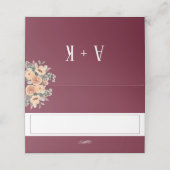 De Placement Carte Place - Design chic et floral (Extérieur déplié)