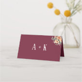 De Placement Carte Place - Design chic et floral (Dos)