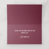 De Placement Carte Place - Design chic et floral (Intérieur déplié)