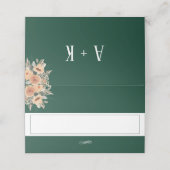 De Placement Carte Place - Design mariage floral élégant (Extérieur déplié)