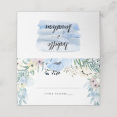 De Placement Carte Place do-it-yourself Floral Bleu (Extérieur déplié)