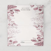 De Placement Carte Place Feuille rouge moderne (Extérieur déplié)