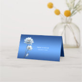 De Placement Carte Place Fleurs Aquarelles Bleues (Dos)