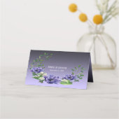 De Placement Carte Place Fleurs violettes Aquarelle (Dos)
