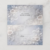 De Placement Carte Place Floral Blanc (Extérieur déplié)