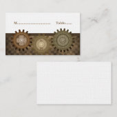 De Placement Carte Place Gears Steampunk, Brown (Devant / Derrière)
