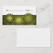 De Placement Carte Place Gears Steampunk, verte (Devant / Derrière)