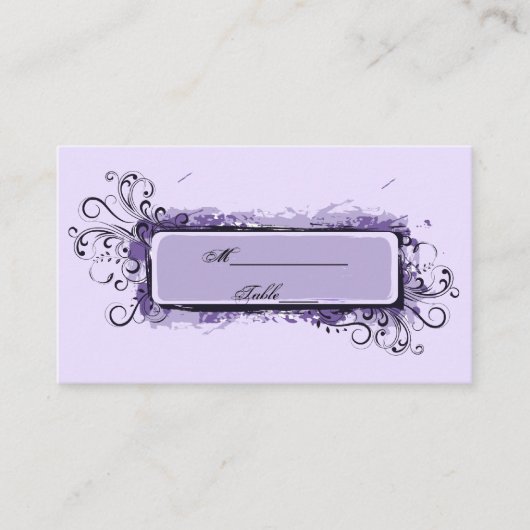 De Placement Carte Place Mariage Abstrait violet (Devant)