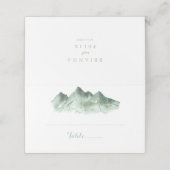 De Placement Carte Place Mariage campagnard Green Mountain (Extérieur déplié)