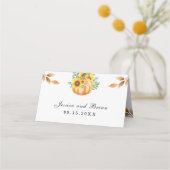 De Placement Carte Place Mariage Citrouille aquarelle (Dos)