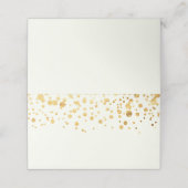 De Placement Carte Place Mariage Confetti Gold Parties scintill (Extérieur déplié)