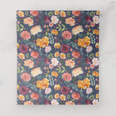 De Placement Carte Place Mariage Floral automne (Intérieur déplié)