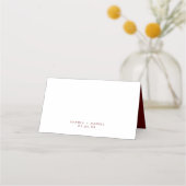 De Placement Carte Place Mariage Floral Bourgogne (Dos)