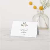 De Placement Carte Place Mariage Floral d'hiver (Dos)