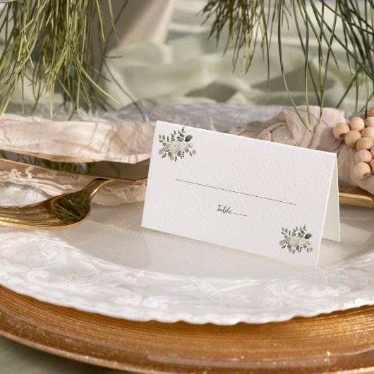 De Placement Carte Place Mariage Floral d'hiver