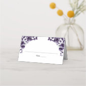 De Placement Carte Place Mariage Floral Violet (Devant)