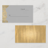 De Placement Carte Place Mariage gris et or chic (Devant / Derrière)