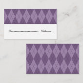 De Placement Carte Place Mariage Jacquard violet (Devant / Derrière)