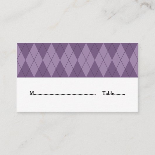De Placement Carte Place Mariage Jacquard violet (Devant)