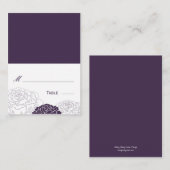 De Placement Carte Place Mariage Plié Jardin rose - Violet (Devant / Derrière)