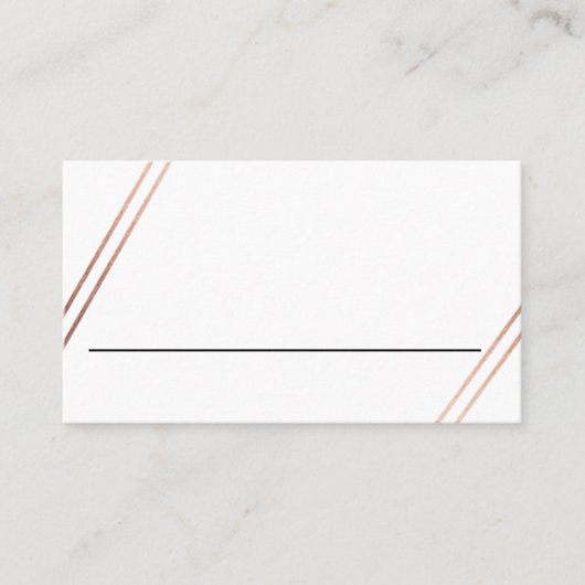 De Placement Carte Place Mariage Rose bilingue Gold Stripes (Devant)