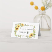 De Placement Carte Place Mariage Sunflower (Devant)