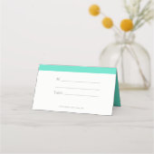 De Placement Carte Place Mariage turquoise Peonies (Dos)