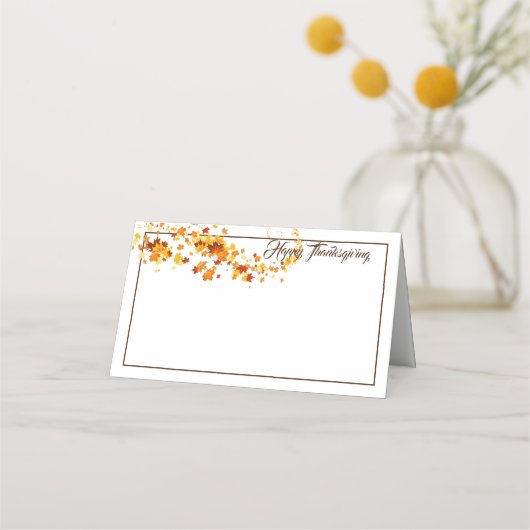 De Placement Carte Place Nom Thanksgiving (Devant)