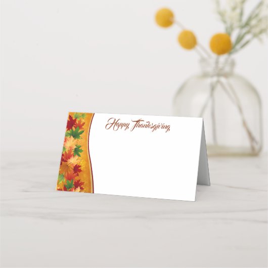 De Placement Carte Place Nom Thanksgiving (Devant)