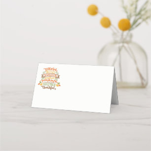 De Placement Carte Place Nom Thanksgiving