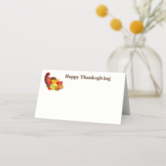 De Placement Carte Place Nom Thanksgiving (Devant)