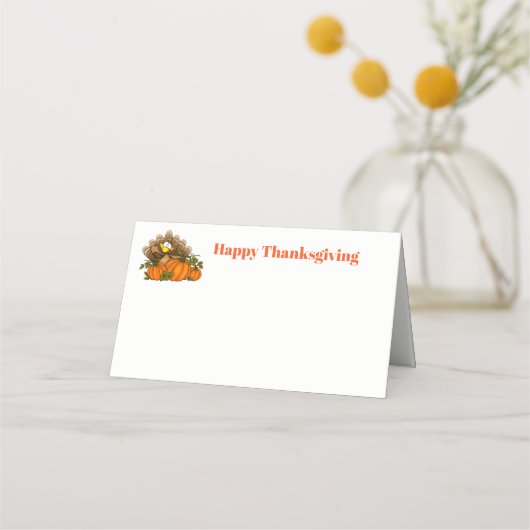 De Placement Carte Place Nom Thanksgiving (Devant)