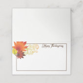 De Placement Carte Place Nom Thanksgiving (Extérieur déplié)