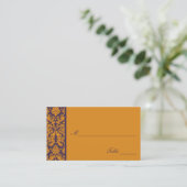 De Placement Carte Place Orange and Purple Damask (Debout devant)