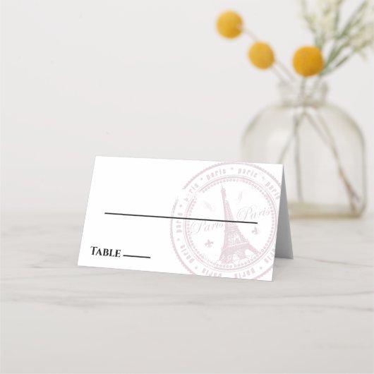 De Placement Carte Place Pink Paris Passport (Devant)