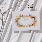 De Placement Carte Place Plat Thanksgiving Florals Muet