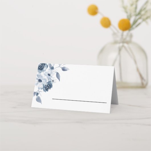 De Placement Carte Place Platinée Florale Bleue (Devant)
