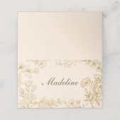 De Placement Carte Place Platinée Florale Classique (Extérieur déplié)