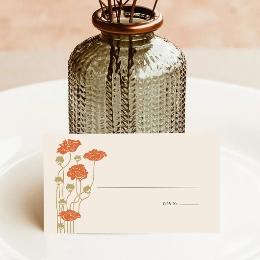 De Placement Carte Place pliée Art Nouveau vintage