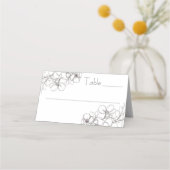 De Placement Carte Place pliée en blanc et noir (Devant)