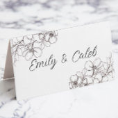 De Placement Carte Place pliée en blanc et noir