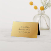 De Placement Carte Place pliée en or et Mariage noir (Dos)