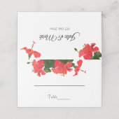 De Placement Carte Place Pliée Hibiscus Rouge Lumineux (Extérieur déplié)