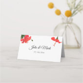 De Placement Carte Place Pliée Hibiscus Rouge Lumineux (Dos)