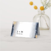 De Placement Carte Place pliée Mariage Marine et Gold (Dos)