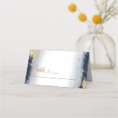 De Placement Carte Place pliée Mariage Marine et Gold (Devant)