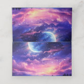 De Placement Carte Place pliée Mariage Pleine lune céleste (Intérieur déplié)