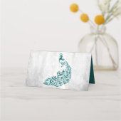 De Placement Carte Place Réception Vine Peacock turquoise (Dos)