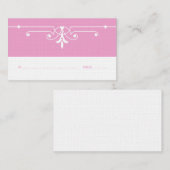 De Placement Carte Place Rose Fancy (Devant / Derrière)