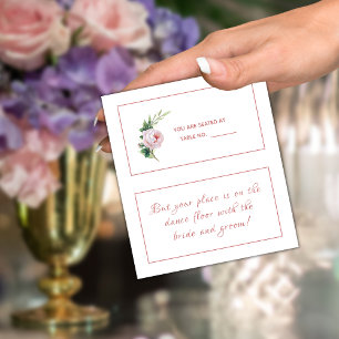 De Placement Carte Place Rose Mariage vintage